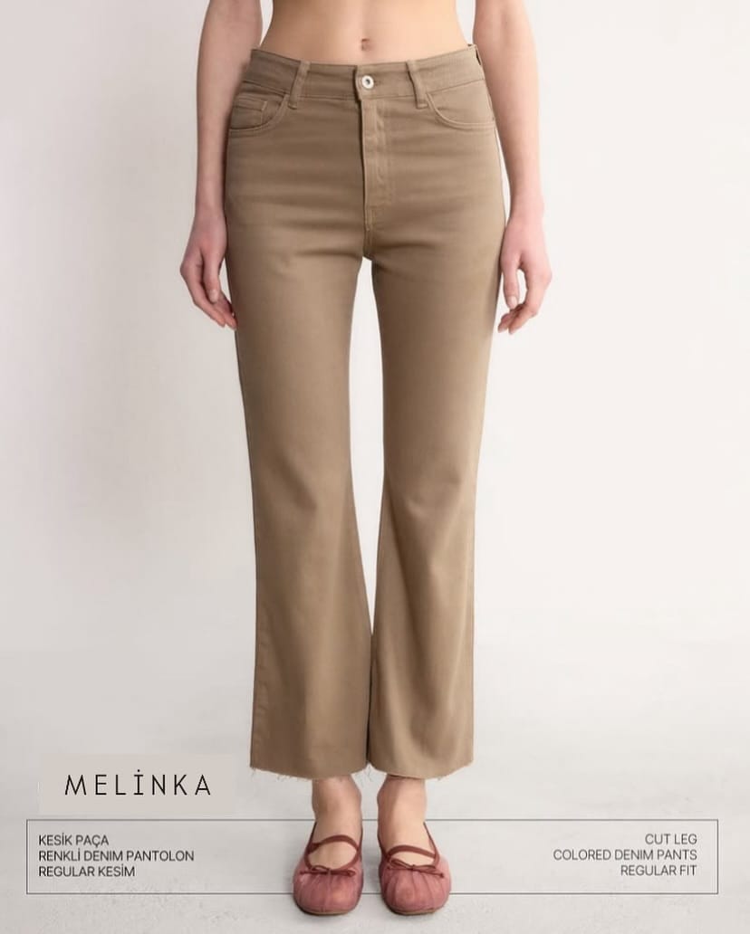 Renkli denim pantolon